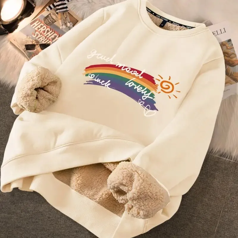Autumn Winter Women Thicken Thermal Sweatshirts Fleece Warm Hoodies