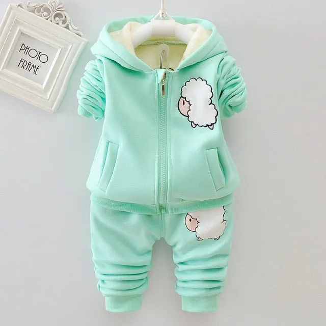 Baby Boys Girls Christmas Autumn Warm WaistCoat   Sweatshirt   Pants 3Pcs Infant Kids Children Sports Suit Toddler Clothes