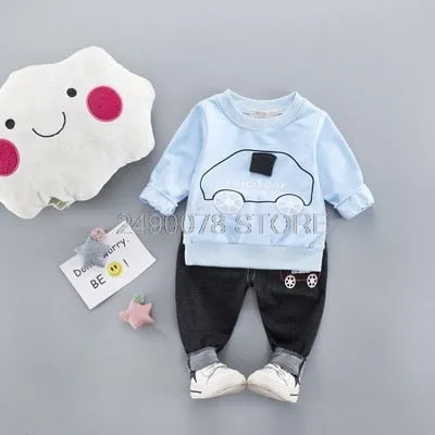 Baby Boys Girls Christmas Autumn Warm WaistCoat   Sweatshirt   Pants 3Pcs Infant Kids Children Sports Suit Toddler Clothes