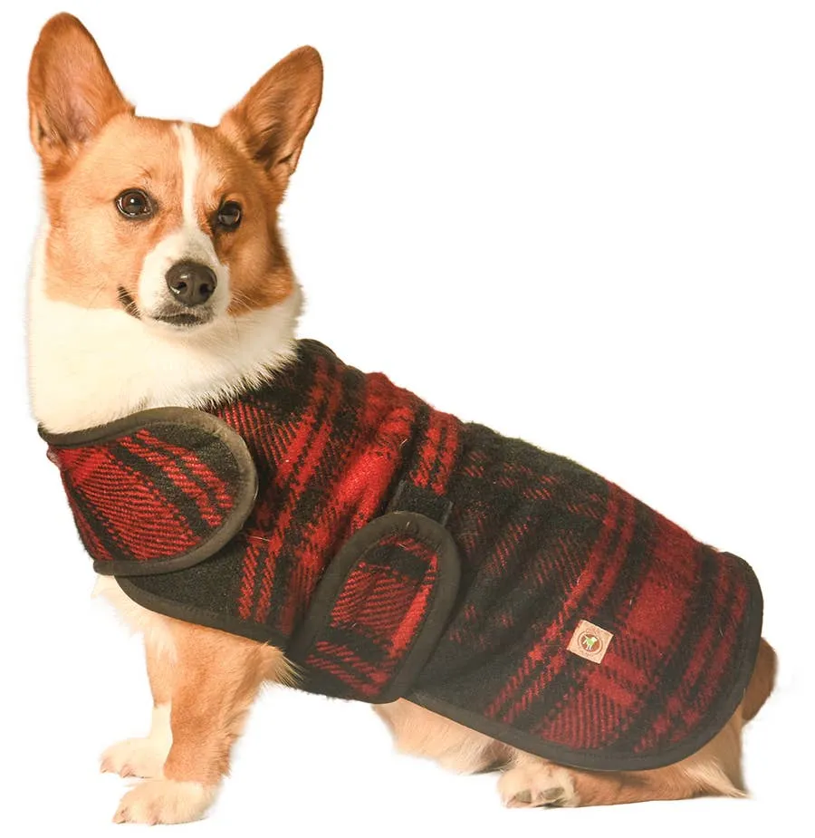 CHILLY DOG LLC - Red Plaid Dog Blanket Coat