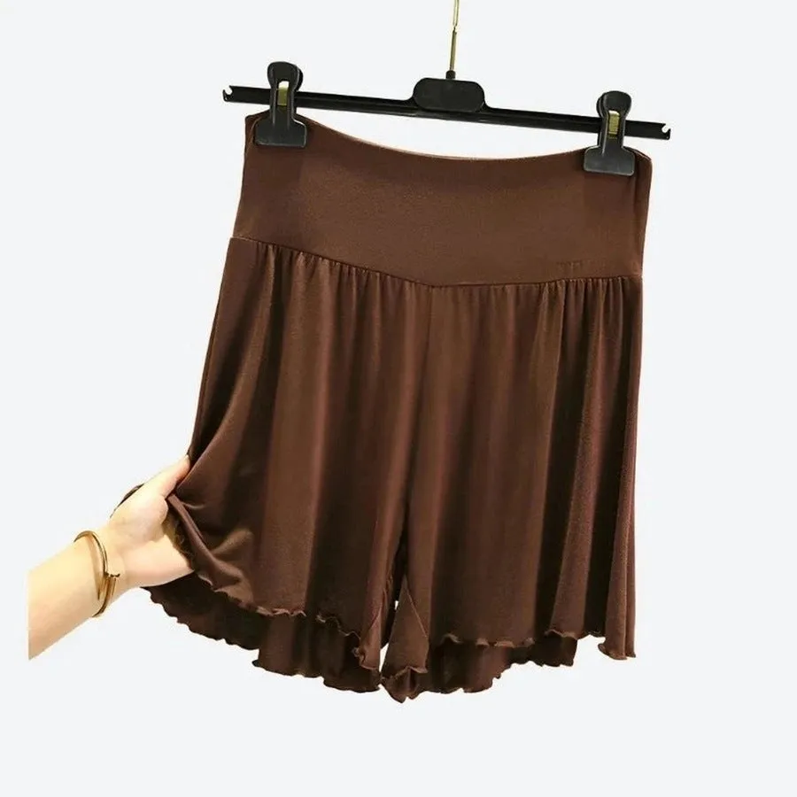 Flouncy High-Waisted Ruffle Hem Shorts