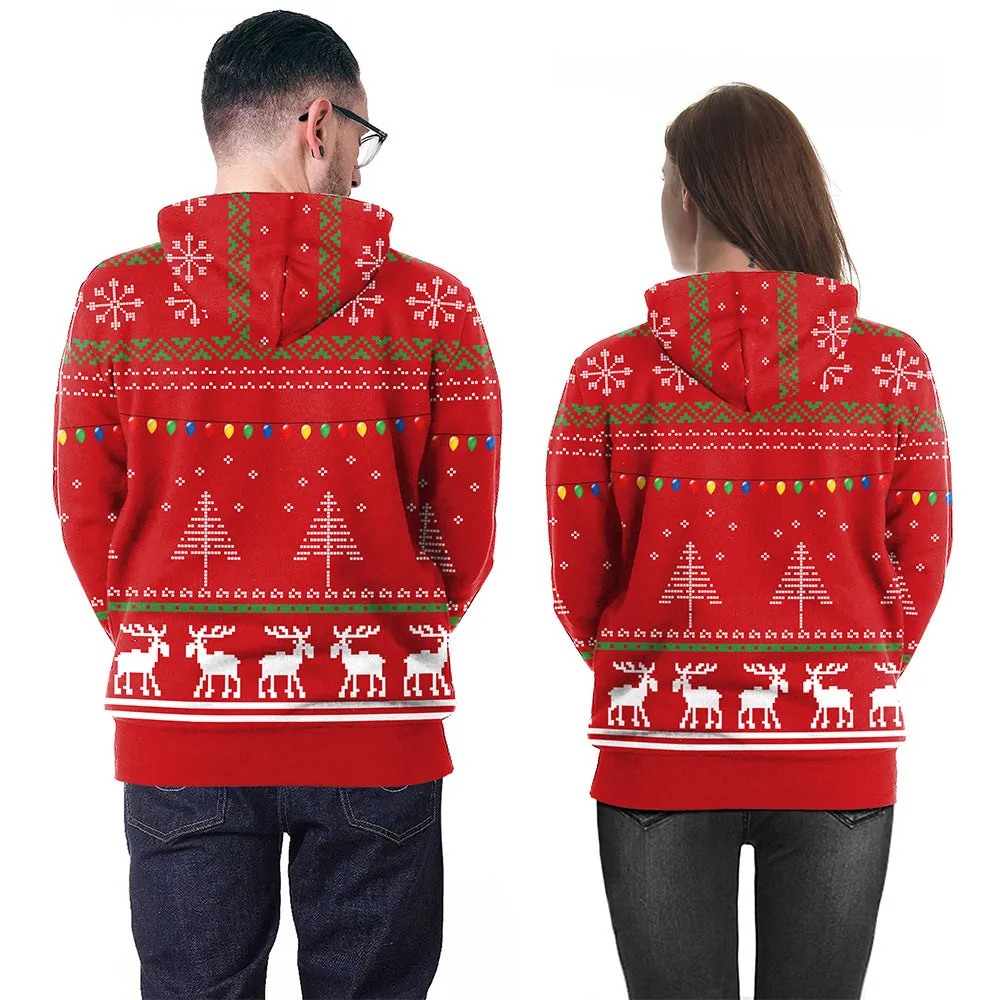 Loose Plus Size Long T-shirt Couples Hooded Casual Sweater
