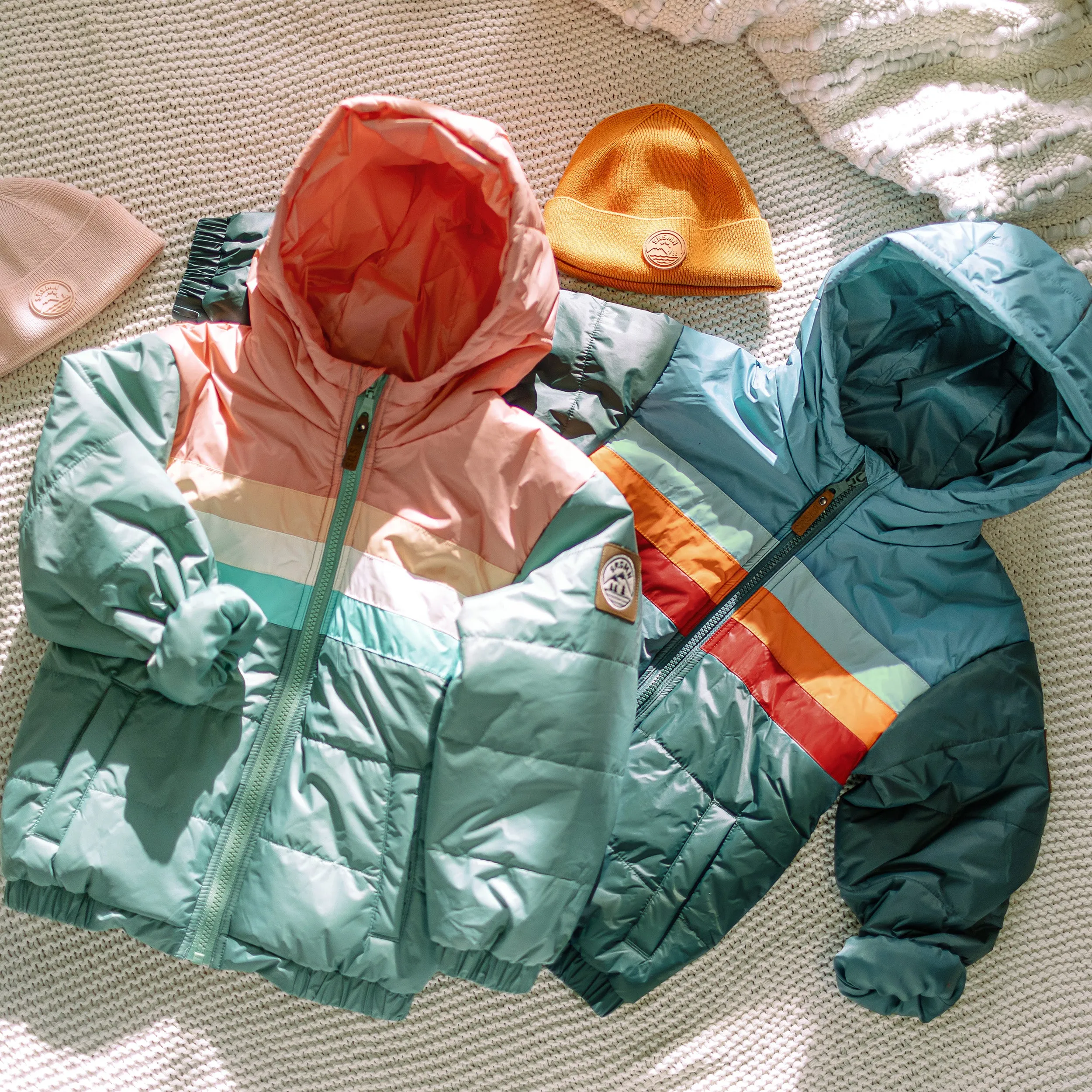 Manteau doudoune bleu sarcelle, bébé || Teal puffer coat, baby