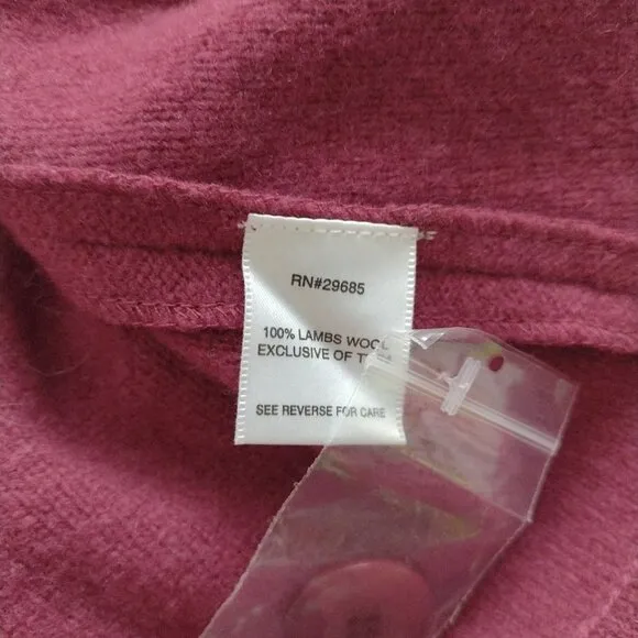 Pendleton Petite Boiled Lambswool Blazer L NEW Berry Pink Winter Jacket