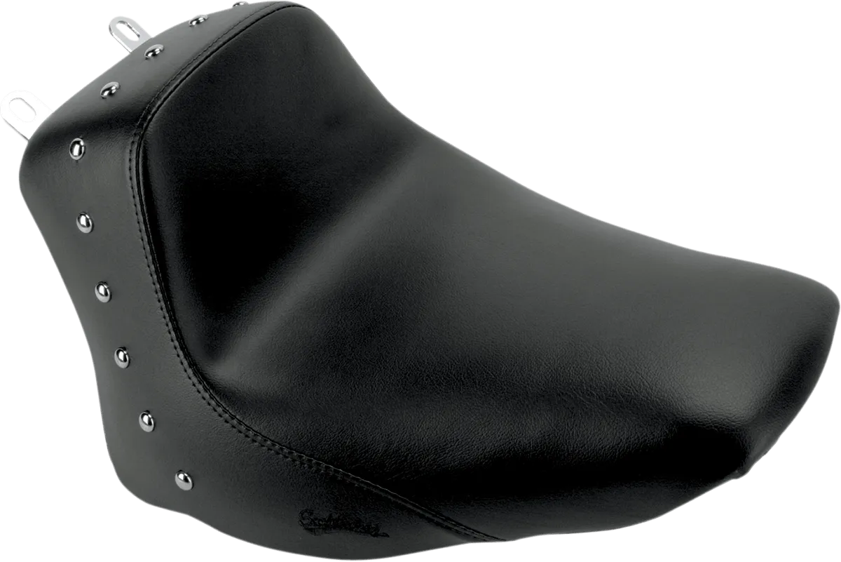 Saddlemen 806-15-0031 Renegade Heels Down Seat with Studs and Driver Backrest