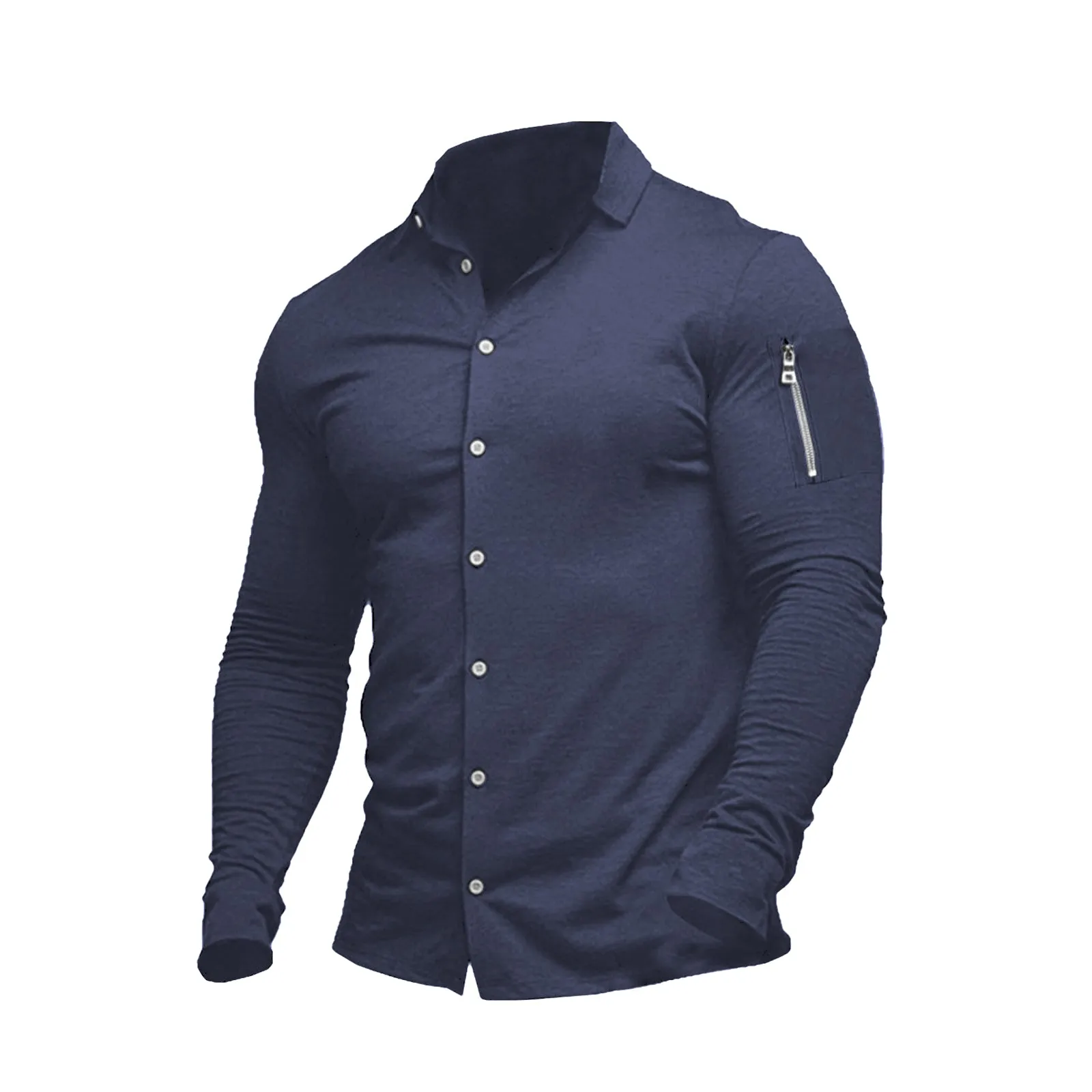 ZIPPER POCKET LONG SLEEVE SHIRT
